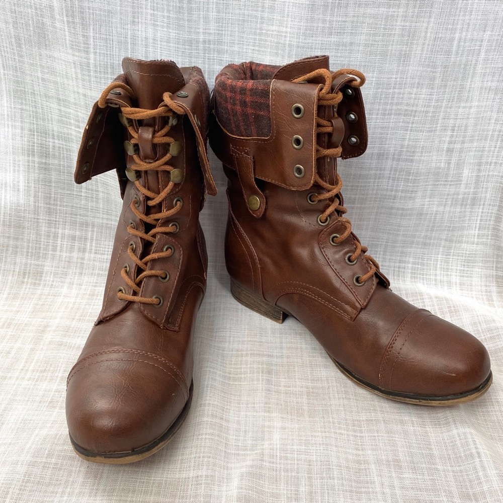 Brown Combat Boots